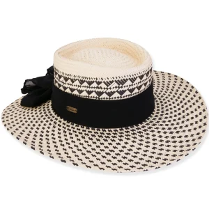 Aaliyah | Women's Paper Straw Gambler Hat | HH3158