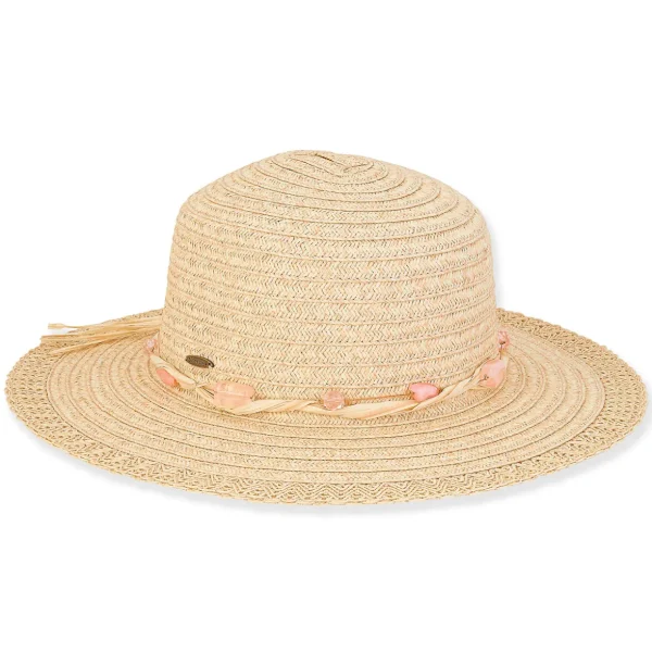 Adelina | Young Girl Paper Braid Floppy Hat | HK475