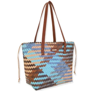 Adelynn | Poly Straw Shoulder Tote | CE6584