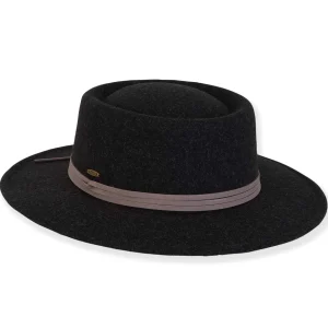 ADORA | Dusty | Women's Poly Felt Gambler with Faux Suede Trim | AD1568