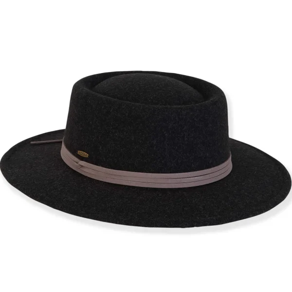ADORA | Dusty | Women's Poly Felt Gambler with Faux Suede Trim | AD1568
