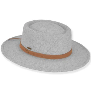 ADORA | Dusty | Women's Poly Felt Gambler with Faux Suede Trim | AD1568