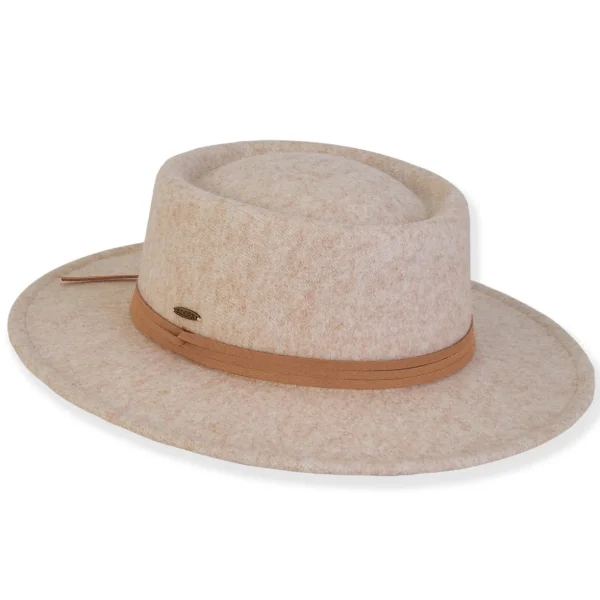 ADORA | Dusty | Women's Poly Felt Gambler with Faux Suede Trim | AD1568