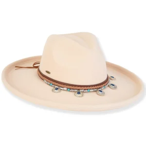 ADORA | Fallon | Women's Poly Felt Safari Faux Leather with Silver Charms | AD1581