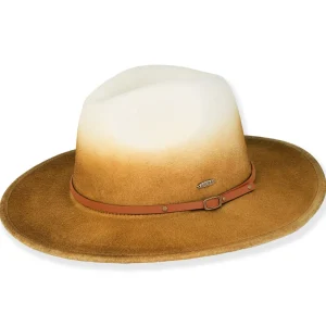 ADORA | Flint | Women's Poly Felt Safari Faux Leather Trim | AD1582