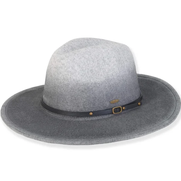 ADORA | Flint | Women's Poly Felt Safari Faux Leather Trim | AD1582