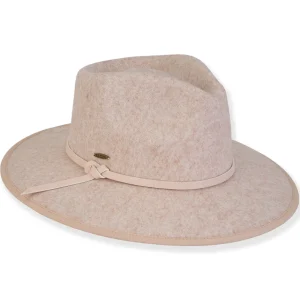 ADORA | Hazal | Women's Poly Felt Safari Faux Leather Trim | AD1577