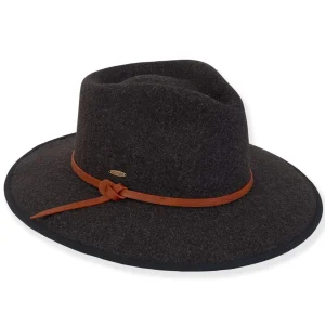 ADORA | Hazal | Women's Poly Felt Safari Faux Leather Trim | AD1577