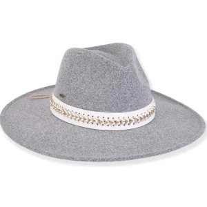 ADORA | Wheatley | Women's Poly Felt Safari Braided Faux Leather Gold Chain | AD1571