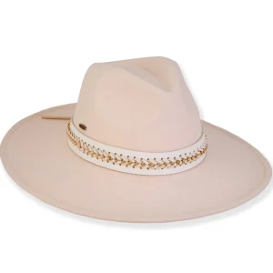 ADORA | Wheatley | Women's Poly Felt Safari Braided Faux Leather Gold Chain | AD1571