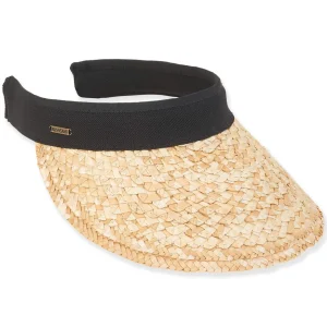 Alice | Women's Natural Raffia Visor Hat | HH3061