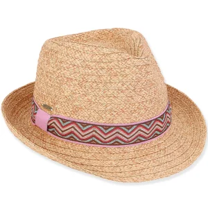 Amelia | Young Girl Paper Braid Fedora Hat | HK479