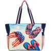 Americana Beach Flip Flops | Artistic Totes Oversized Tote | PB9560