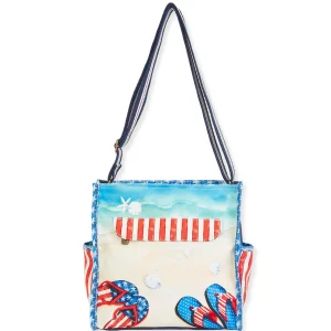 Americana Beach Flip Flops | Artistic Totes Crossbody | PB9561