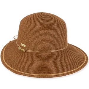 Ana | Women's Paper Braid Tapered Brim Hat | HH2989