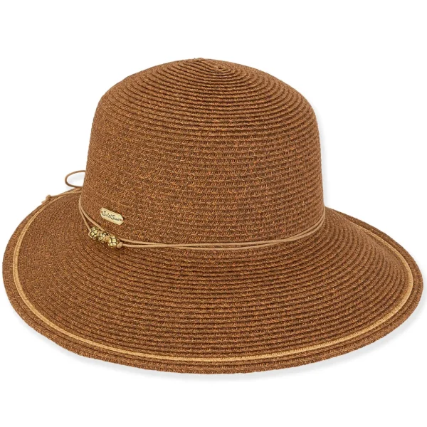Ana | Women's Paper Braid Tapered Brim Hat | HH2989