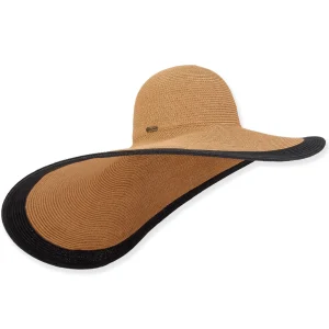 Angela | Women's Paper Wide Tapered Brim Hat | HH3119