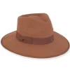 Arlet | Women's Poly Faux Felt Safari Grosgrain Studs Bow & Brim Edge | AD1569