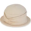 Aster | Women's Soft Wool Cloche Self Bow Trim | AD1628