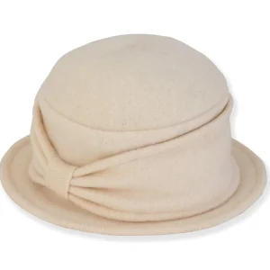 Aster | Women's Soft Wool Cloche Self Bow Trim | AD1628