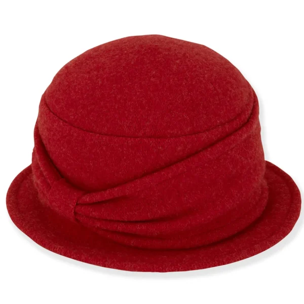 Aster | Women's Soft Wool Cloche Self Bow Trim | AD1628