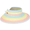 Avery | Women's Paper Straw Roll-Up Sun Visor Hat | HCJ421