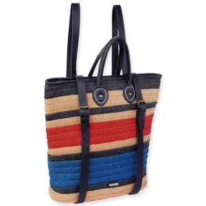 Black, Paper Straw Backpack | CE6642 B