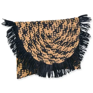 Black, Paper Straw Clutch | CE6725 B