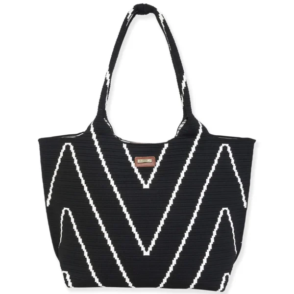 Black, Polyester Shoulder Tote | CE6662 B