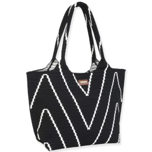 Black, Polyester Shoulder Tote | CE6662 B