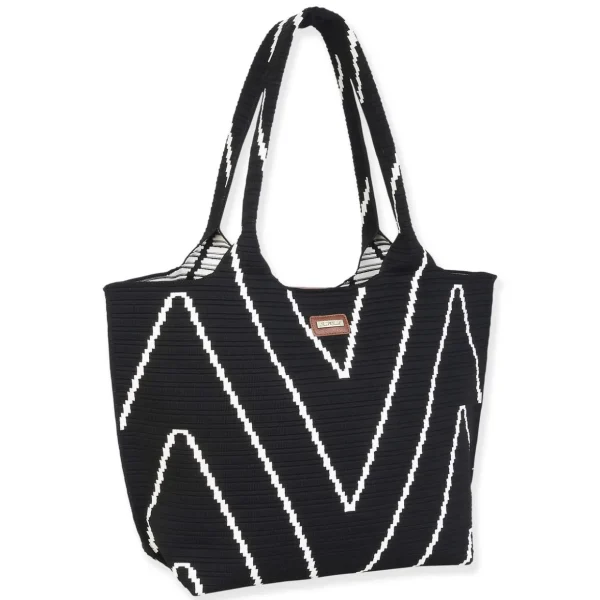 Black, Polyester Shoulder Tote | CE6662 B
