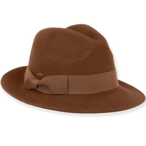 Blaze | Women's Wool Felt Fedora Grosgrain Trim | AD1596