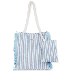 Blue, 70% Cotton/30% Poly Shoulder Tote | CE6730 B