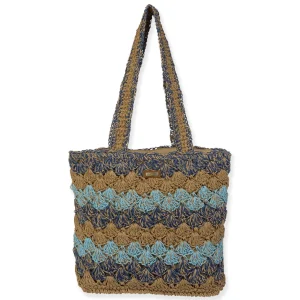 Blue, Paper Straw Handbag | CE6653 B
