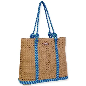 Blue, Paper Straw Handbag | CE6689 B