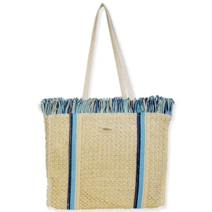 Blue, Paper/Poly Shoulder Tote | CE6679 A