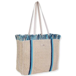 Blue, Paper/Poly Shoulder Tote | CE6679 A