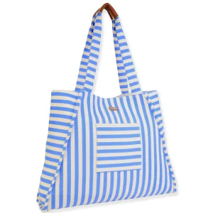 Blue, Poly-Cotton Shoulder Tote | CE6659 B