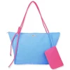 Blue, Terry/Polyester Shoulder Tote | CE6616 B