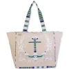 Blue/Green, Oversized Tote Striped Anchor | SNS6670 B