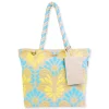 Blue/Yellow, Shoulder Tote Vintage Motif | SNS6610 B
