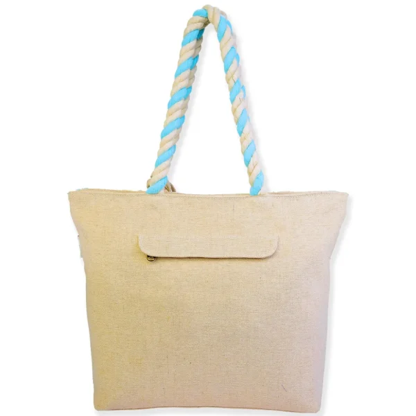 Blue/Yellow, Shoulder Tote Vintage Motif | SNS6610 B