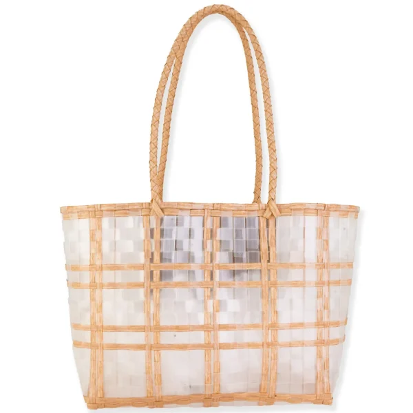 Briella | Poly Straw Shoulder Tote | CE6585