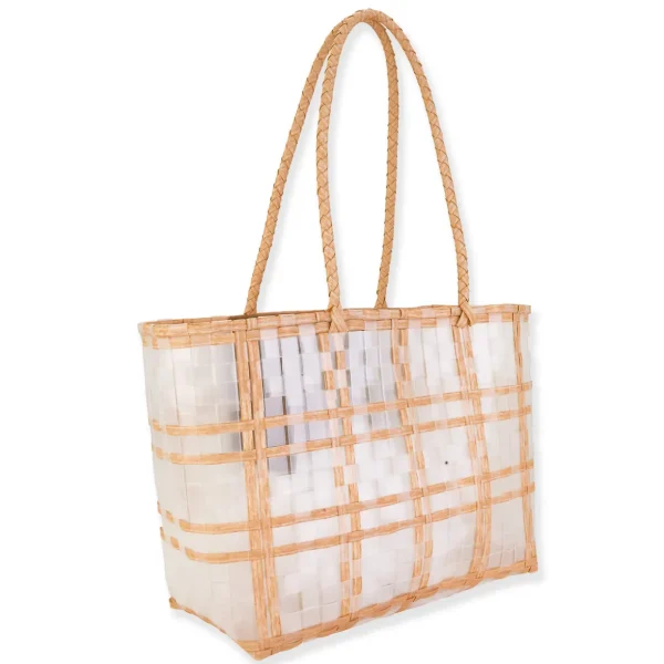 Briella | Poly Straw Shoulder Tote | CE6585