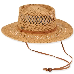 Brooklyn | Women's Paper Straw Gambler Hat | HH3110