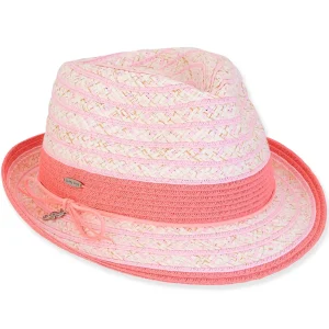 Charlotte | Young Girl Paper Braid Fedora Hat | HK478