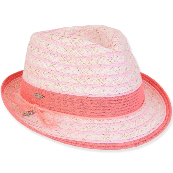 Charlotte | Young Girl Paper Braid Fedora Hat | HK478