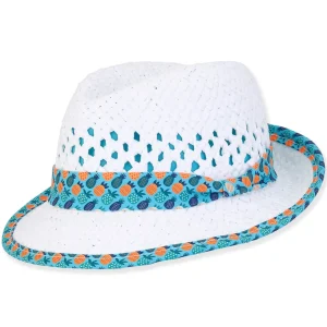 Christopher | Infant Boy Paper Straw Fedora Hat | HK486