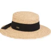 Conway | Women's Natural Raffia Boater Hat | HH2857