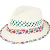 Cora | Infant Girl Paper Straw Fedora Hat | HK468